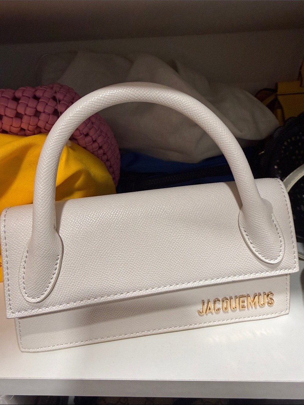 Jacquemus White Mini Top-Handle Le Chiquito-Style Bag